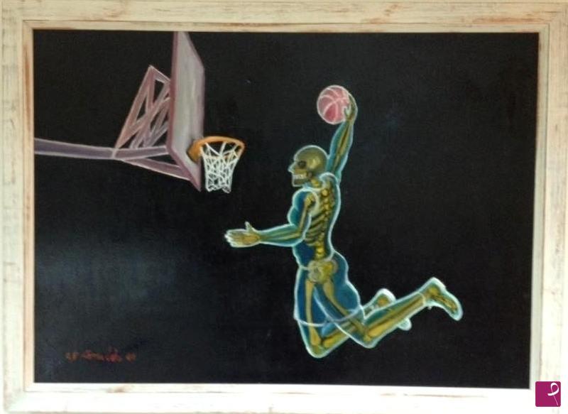 quadri in vendita online - giocatore di basket
