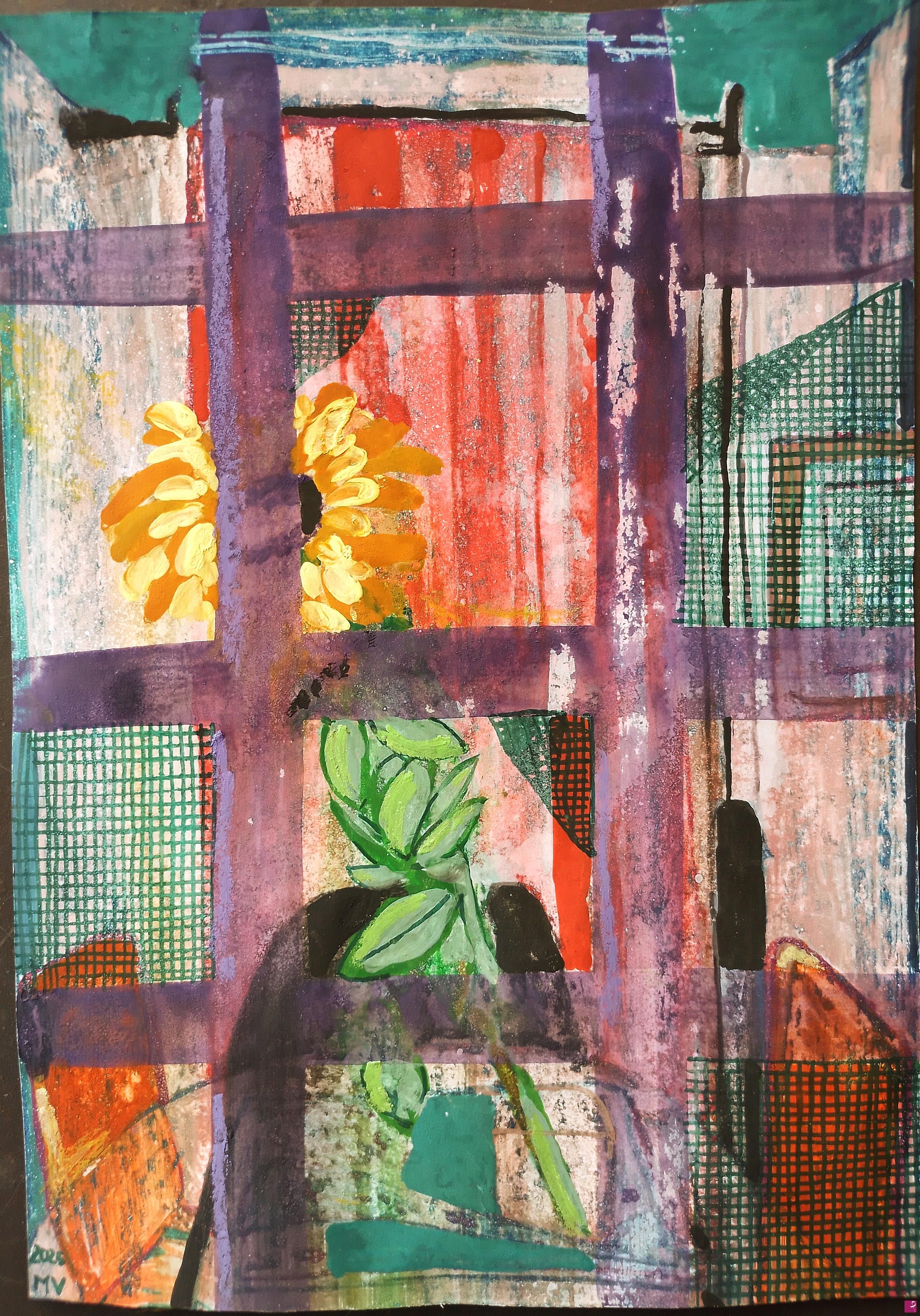 quadri in vendita online - Girasole in carcere