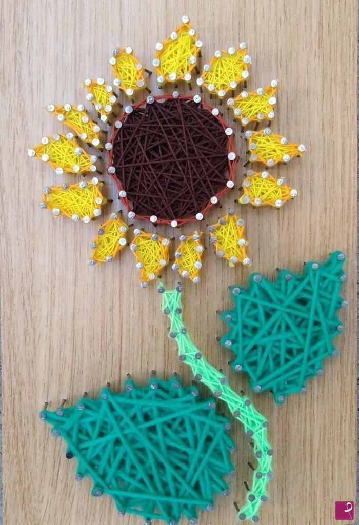 quadri in vendita online - Girasole String Art