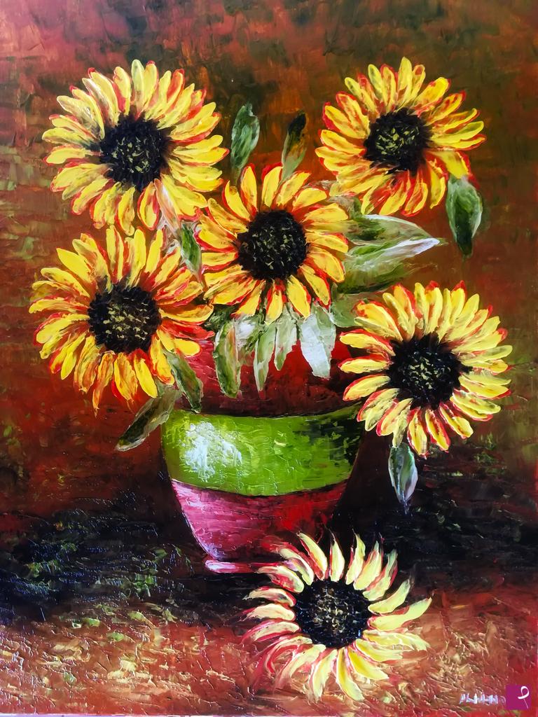 quadri in vendita online - Girasoli