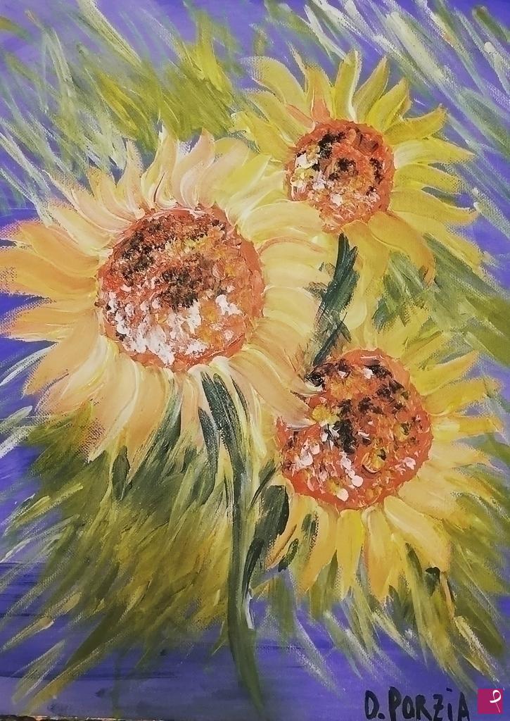 quadri in vendita online - Girasoli