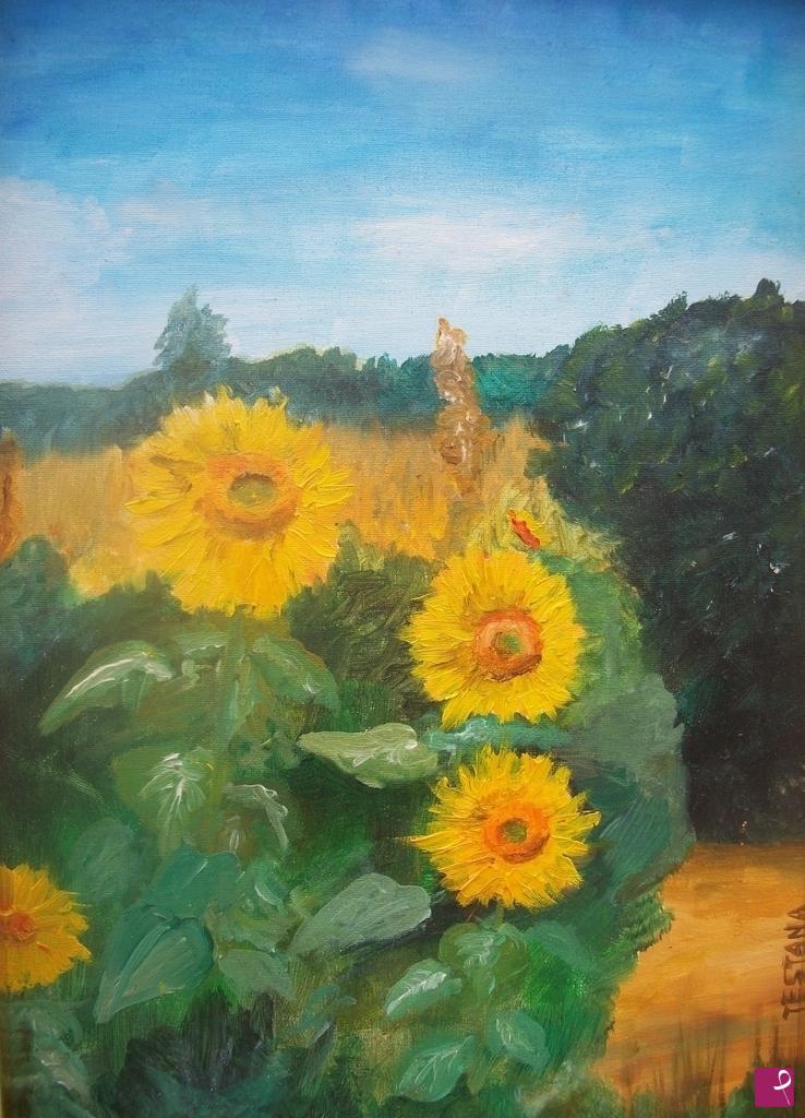 quadri in vendita online - Girasoli