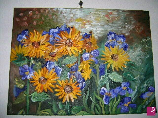 quadri in vendita online - girasoli e iris