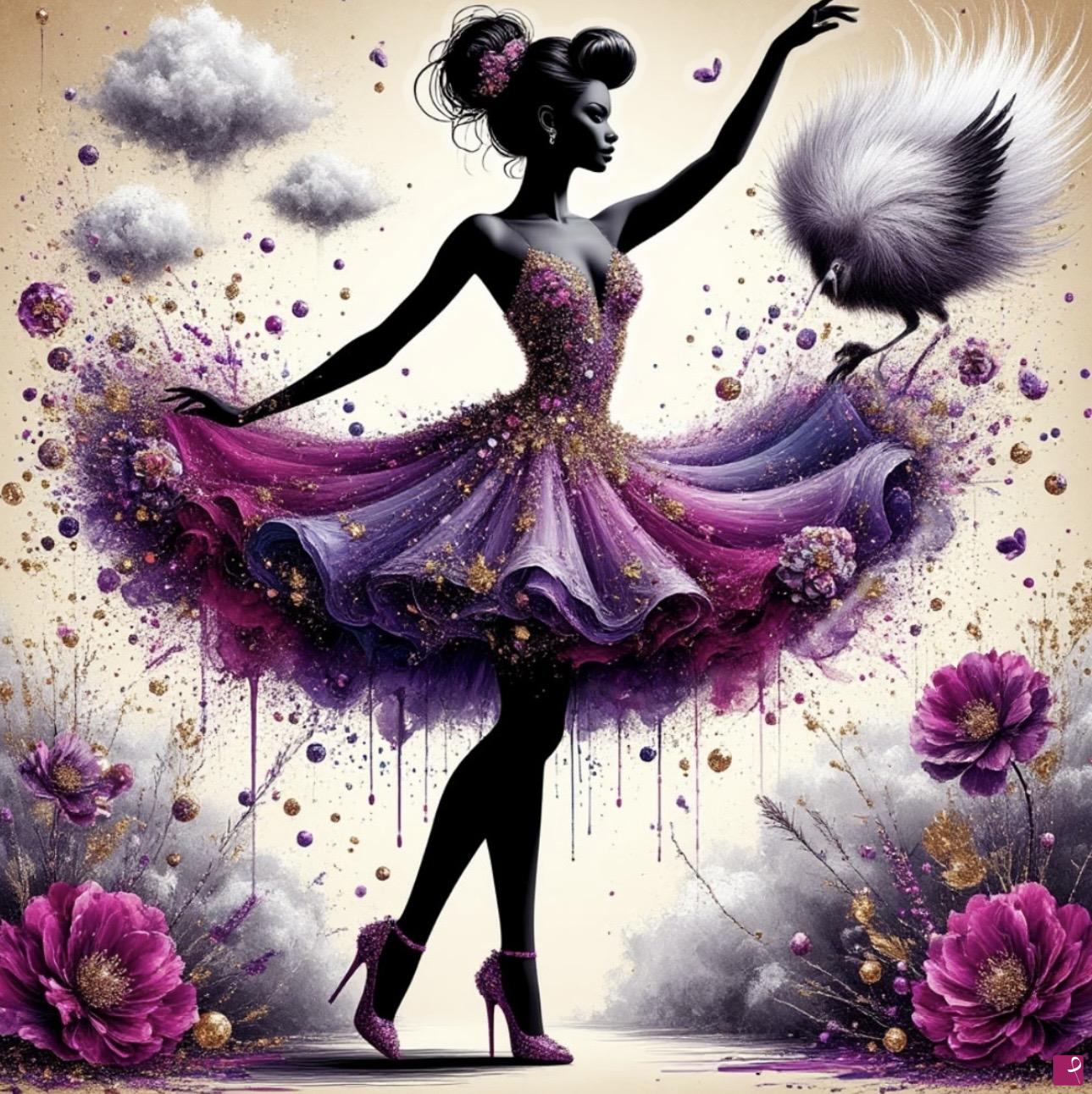 quadri in vendita online - Girl and bird 