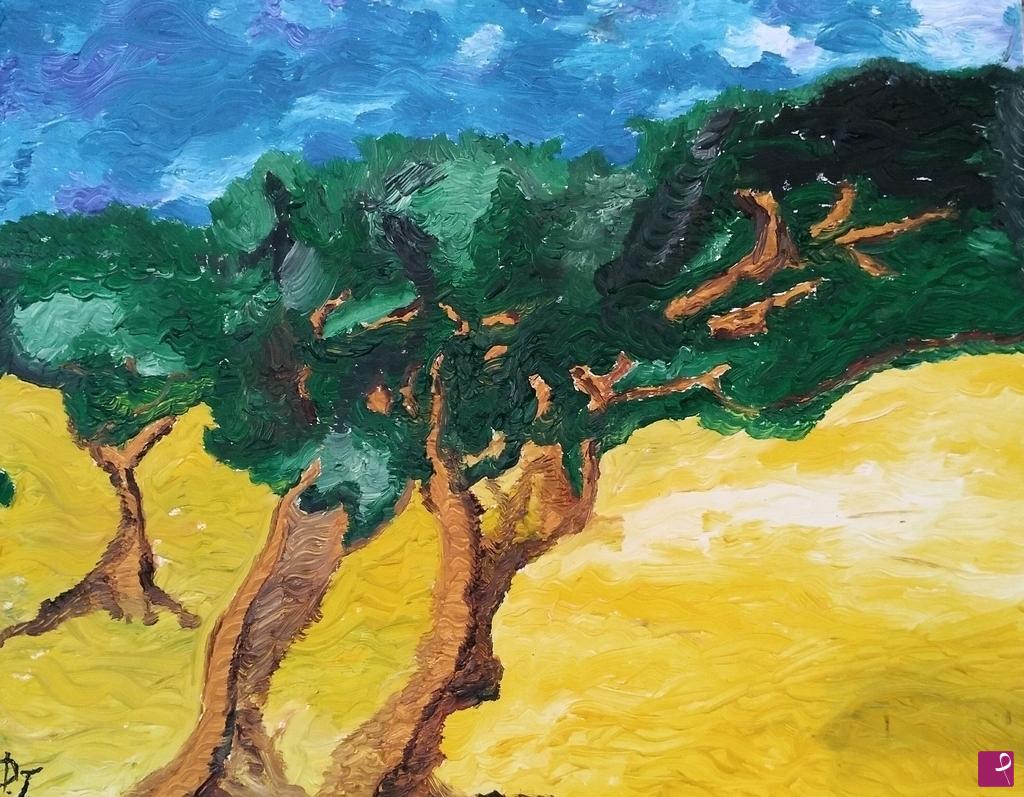 quadri in vendita online - Gli alberi al sole