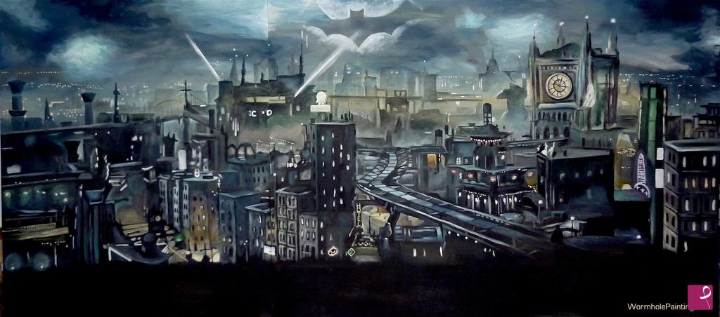 quadri in vendita online - Gotham City (boiserie)