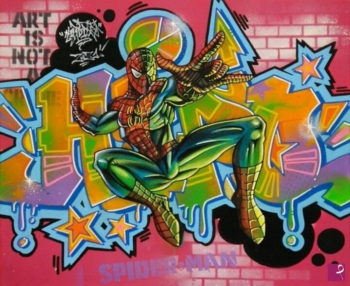 quadri in vendita online - GRAFFITI SPIDERMAN