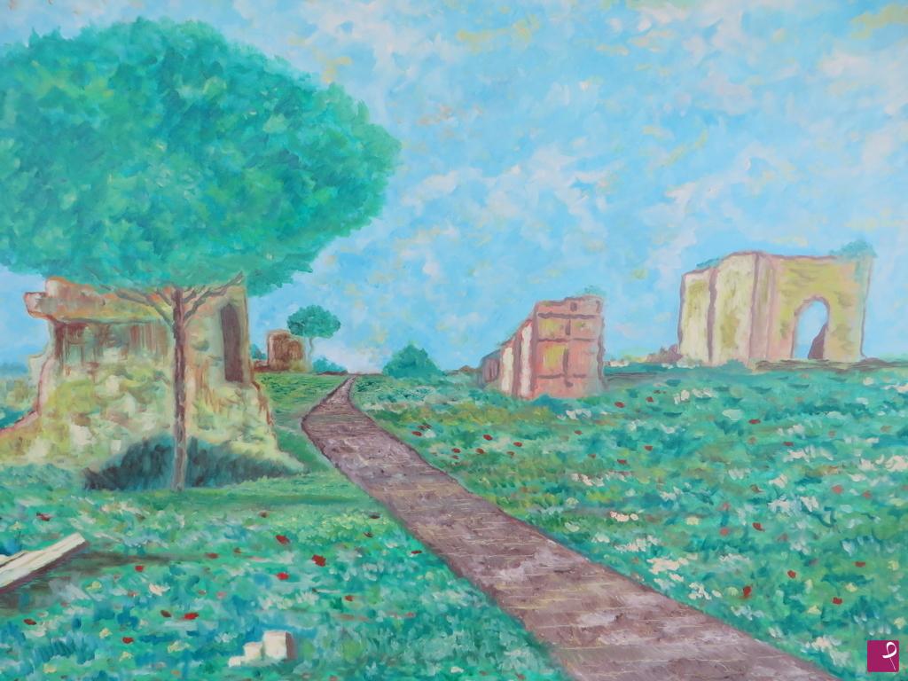 quadri in vendita online - Grande impressione della Via Appia