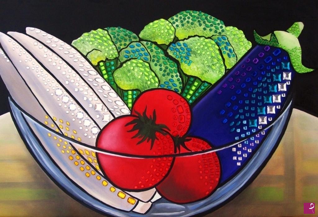 quadri in vendita online - Harlequin Salad