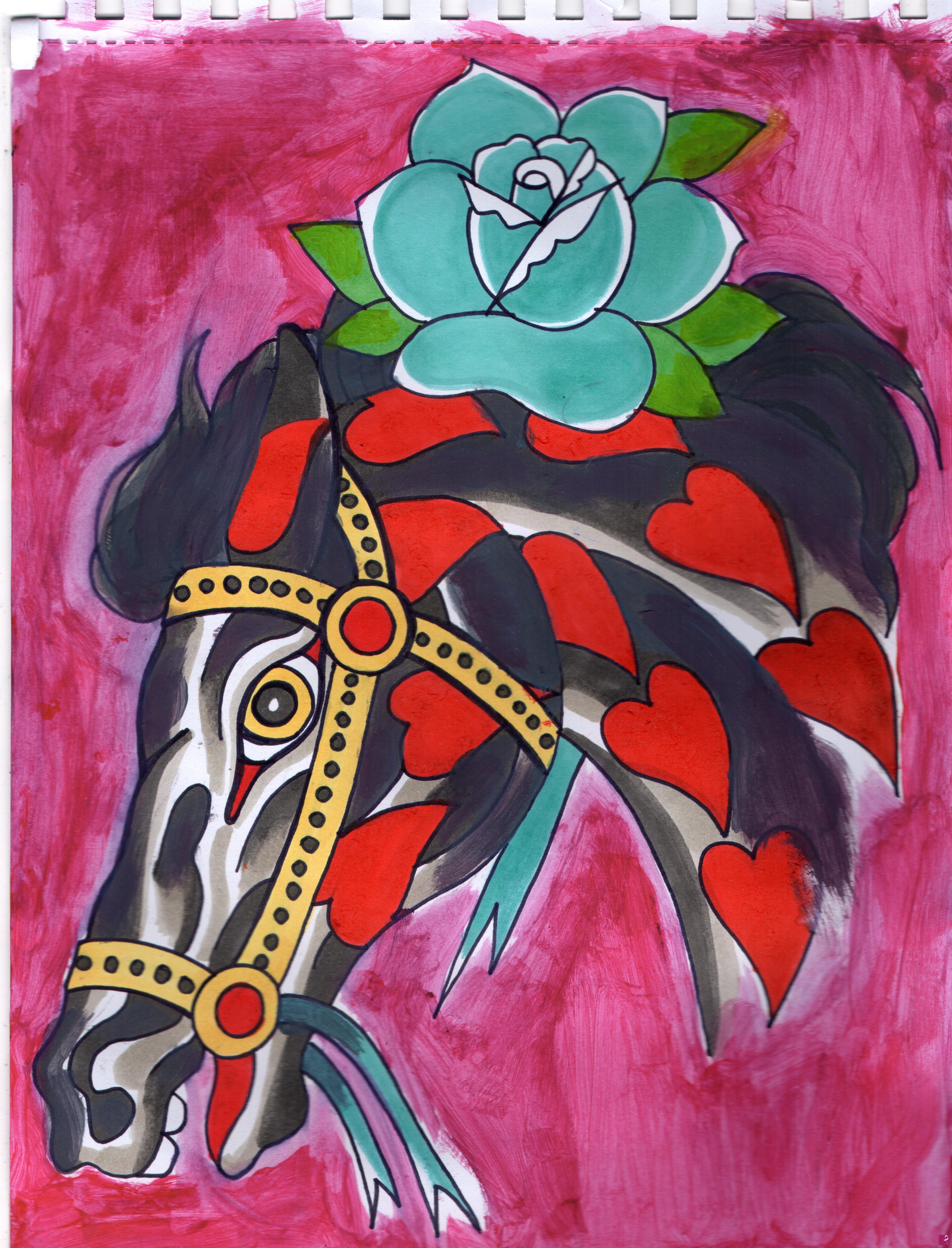 quadri in vendita online - heart horse