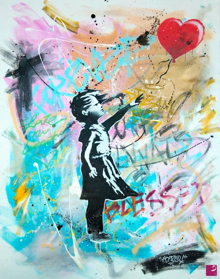 venduto quadro - Hipo X Banksy - Balloon Girl #2 - Hipo