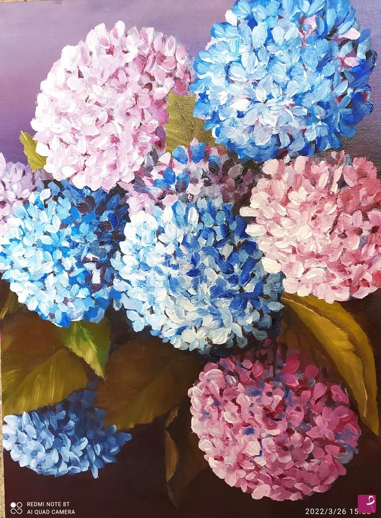 quadri in vendita online - Hydrangea