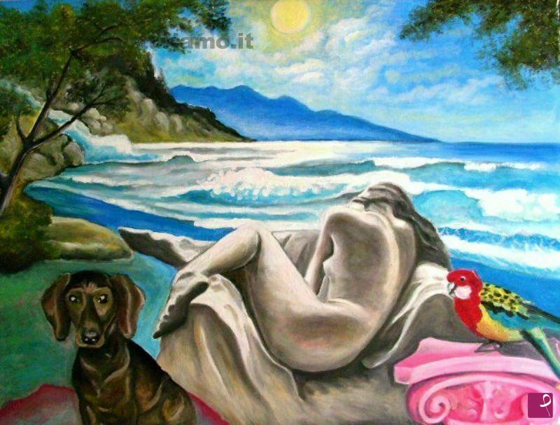quadri in vendita online - I Cuccioli e la Sirena