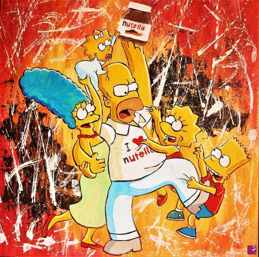 quadri in vendita online - I Simpson e la Nutella
