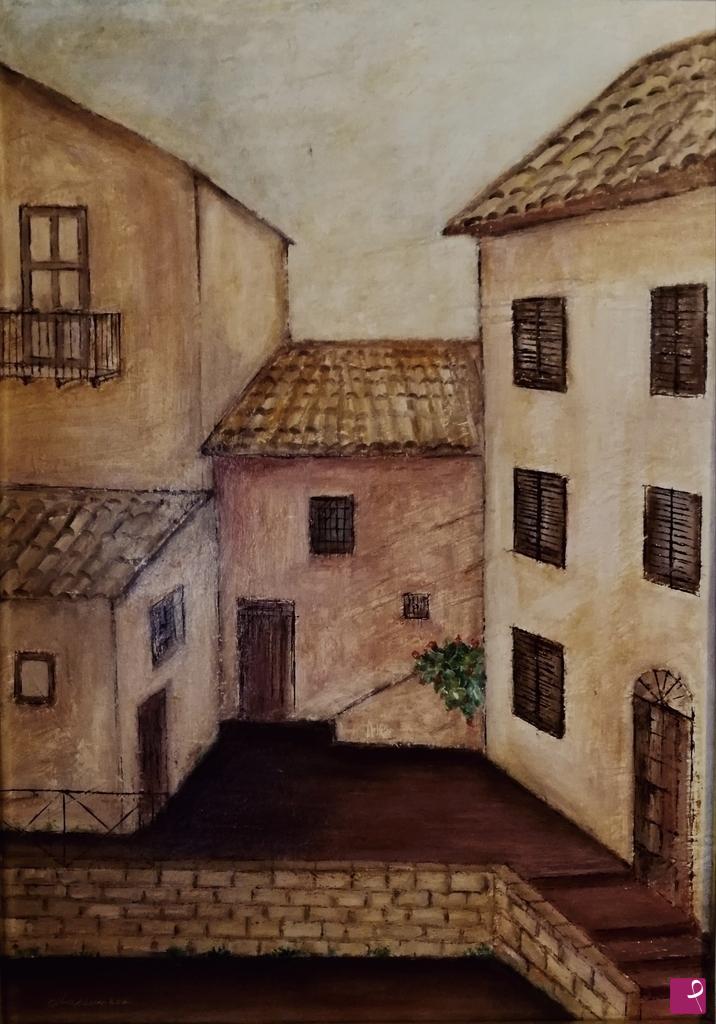 quadri in vendita online - Il cortile