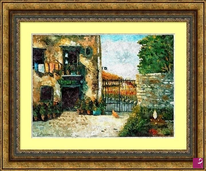quadri in vendita online - Il cortile