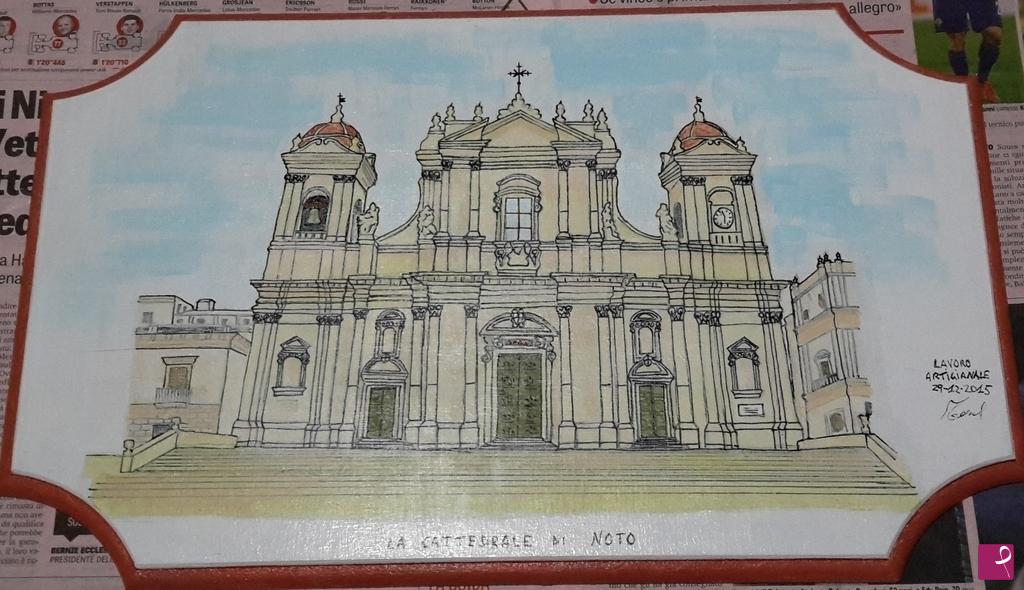 quadri in vendita online - IL  DUOMO  DI    NOTO