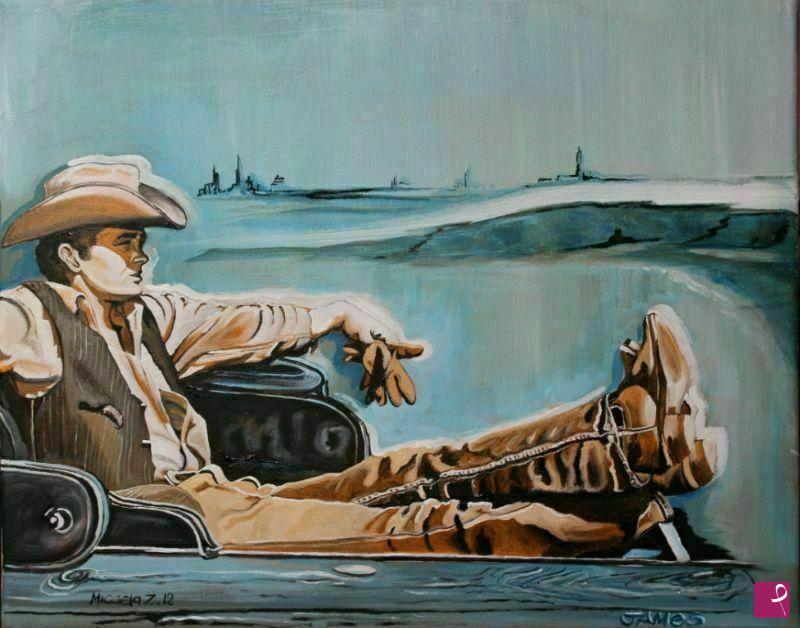 quadri in vendita online - Il Gigante (James Dean)