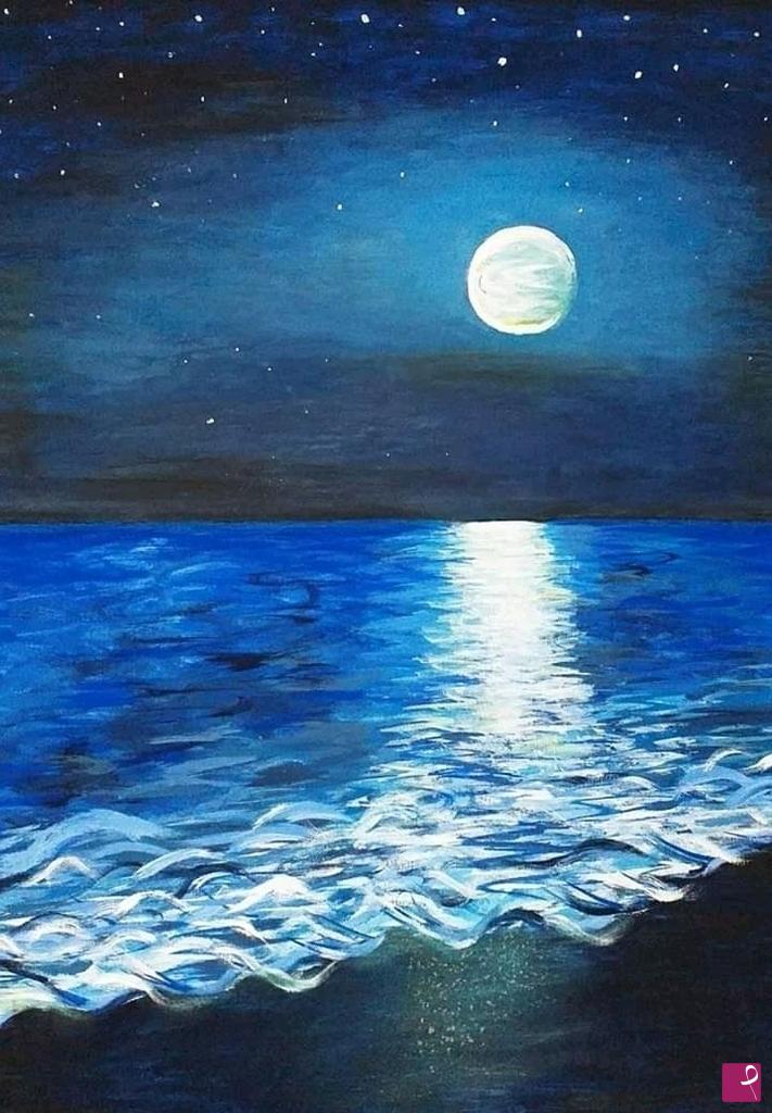 quadri in vendita online - Il mare di notte 