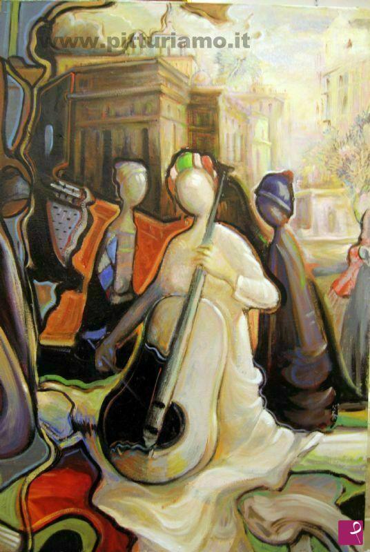 quadri in vendita online - Il musicista