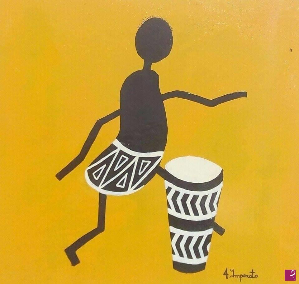 quadri in vendita online - " Il percussionista "