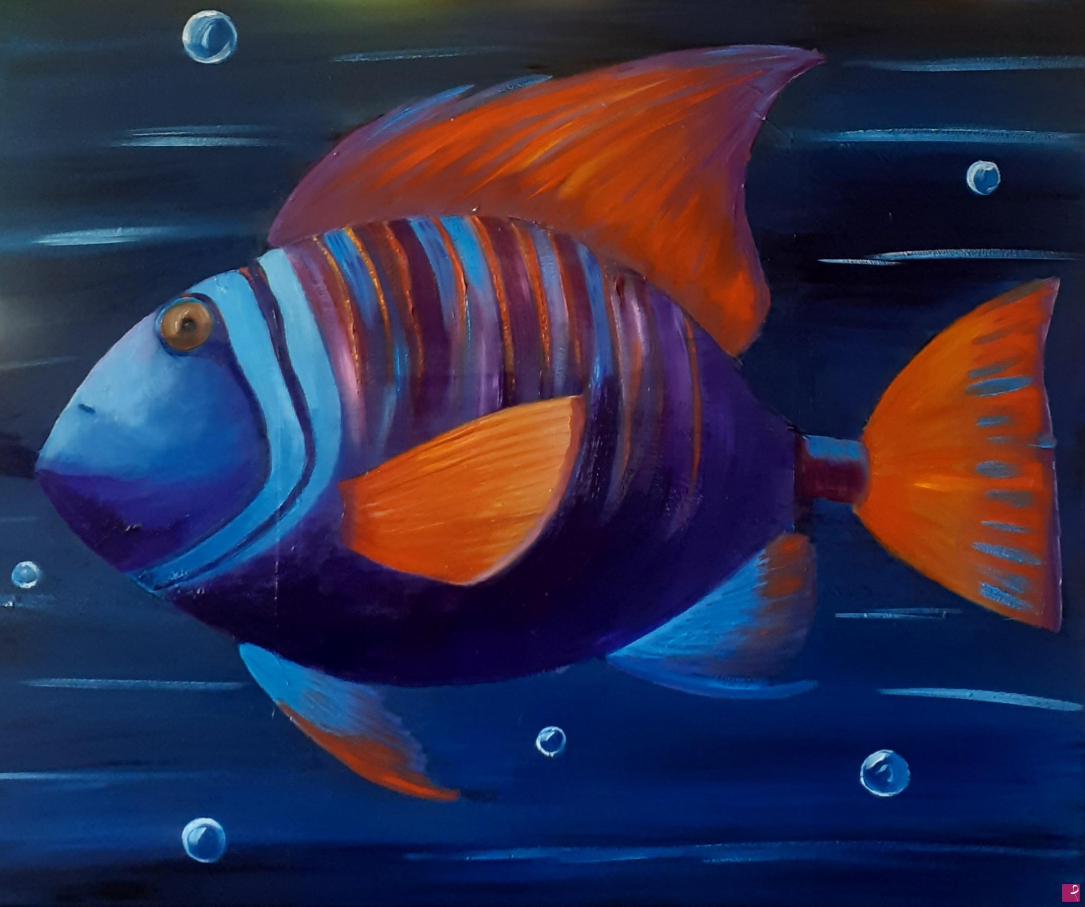 quadri in vendita online - Il pesce colorato