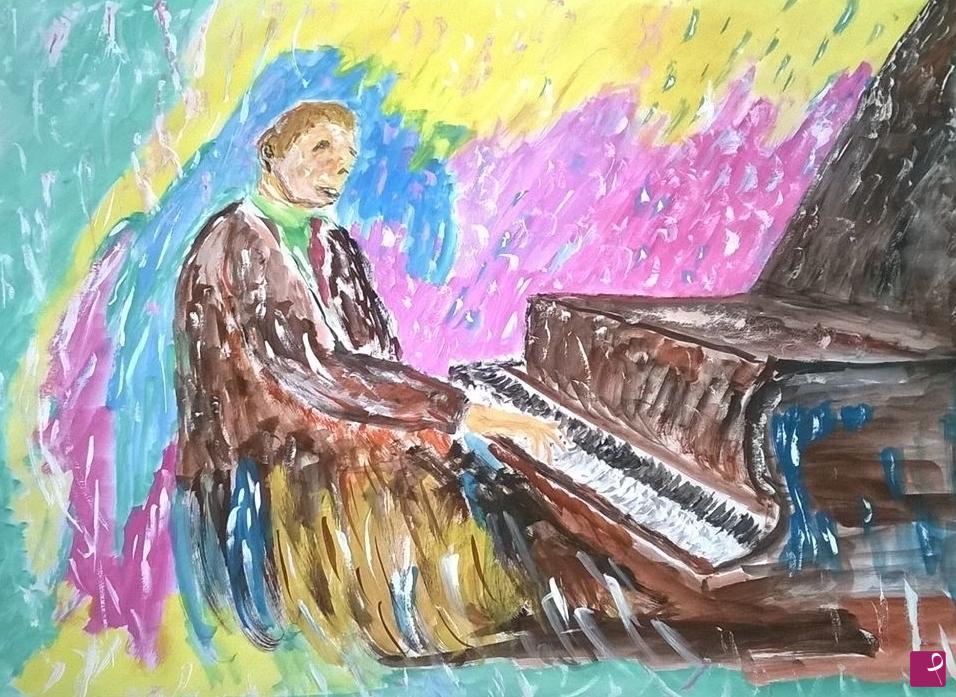 quadri in vendita online - Il pianista