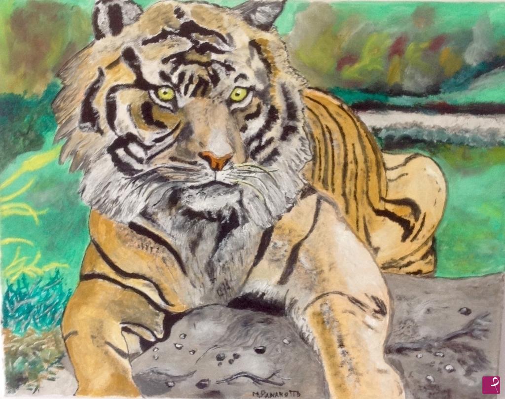 quadri in vendita online - Il riposo della tigre
