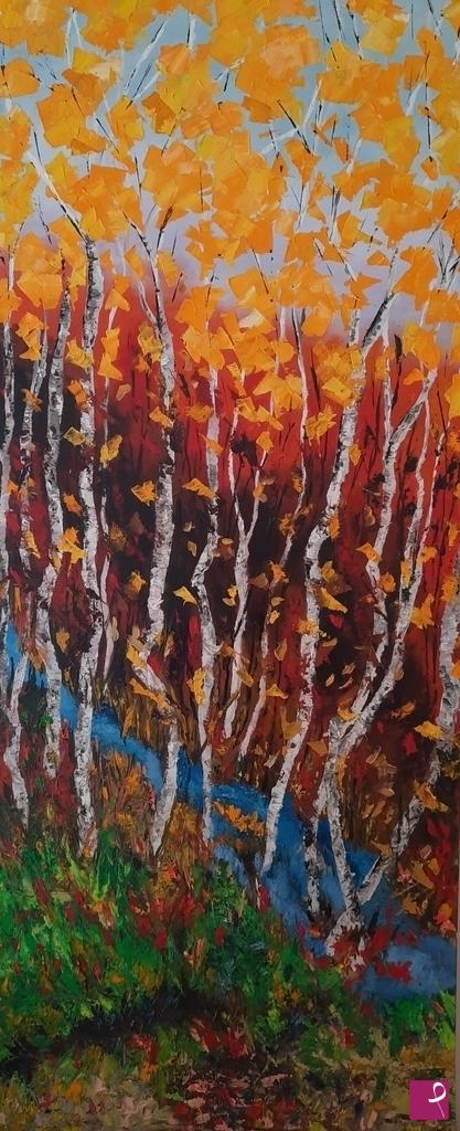 quadri in vendita online - Il ruscello nel bosco