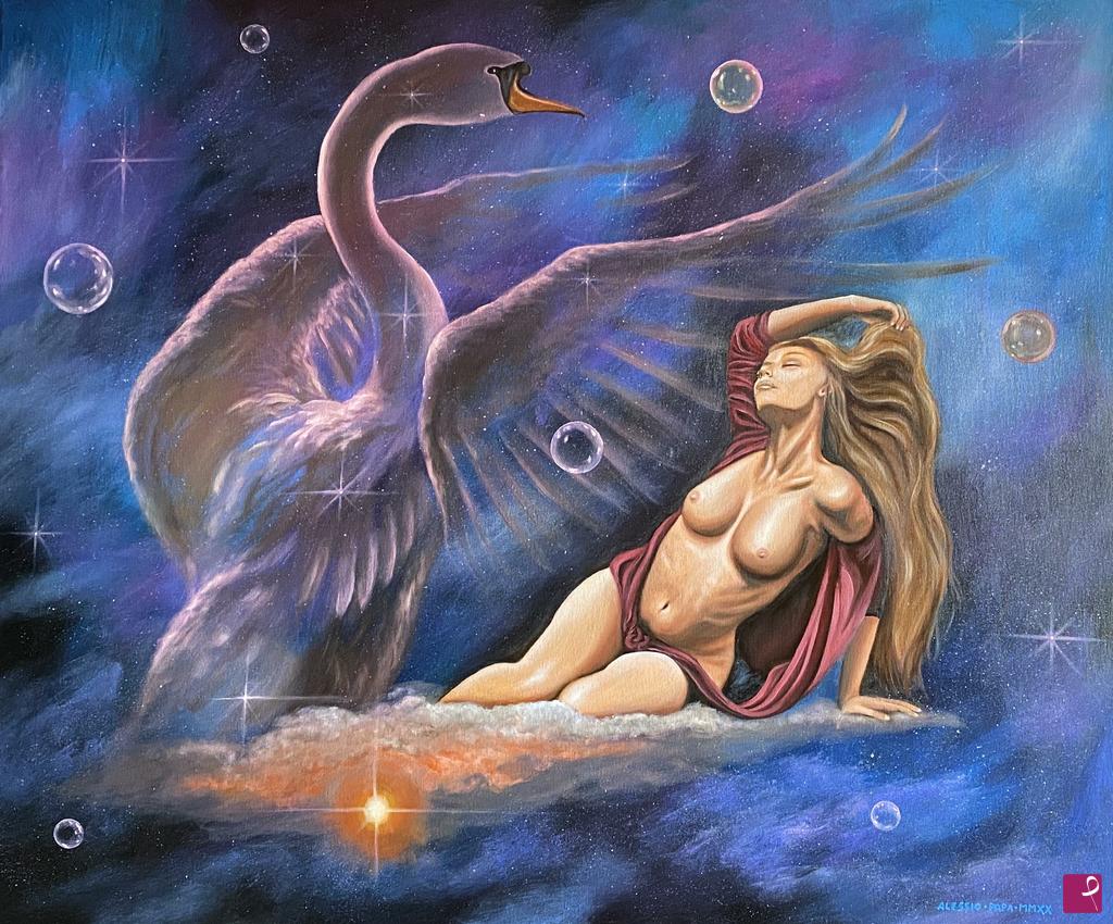 quadri in vendita online - Il sogno di Leda
