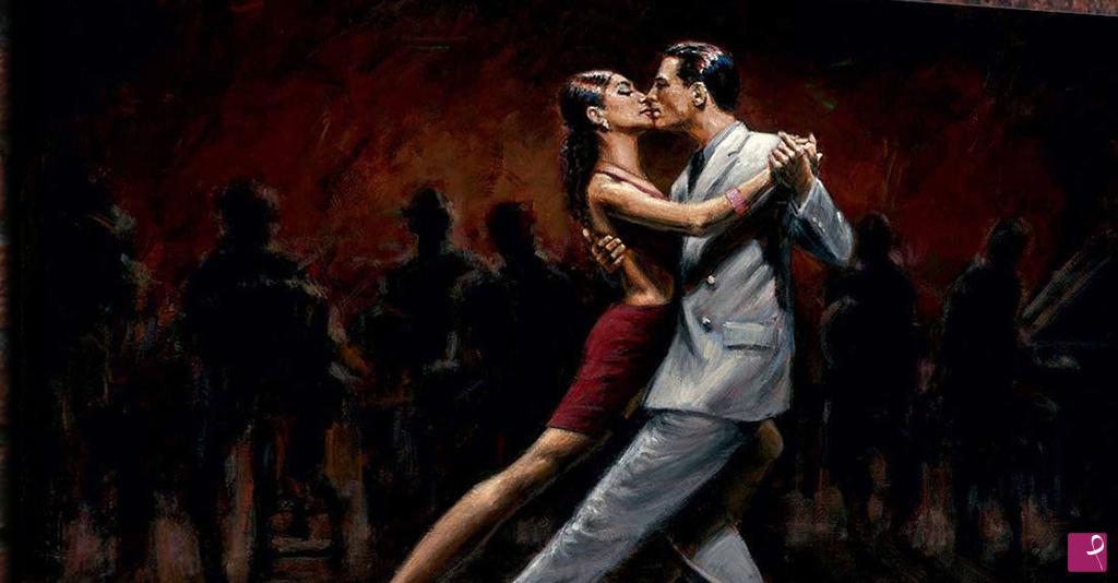 quadri in vendita online - il tango in spiaggia
