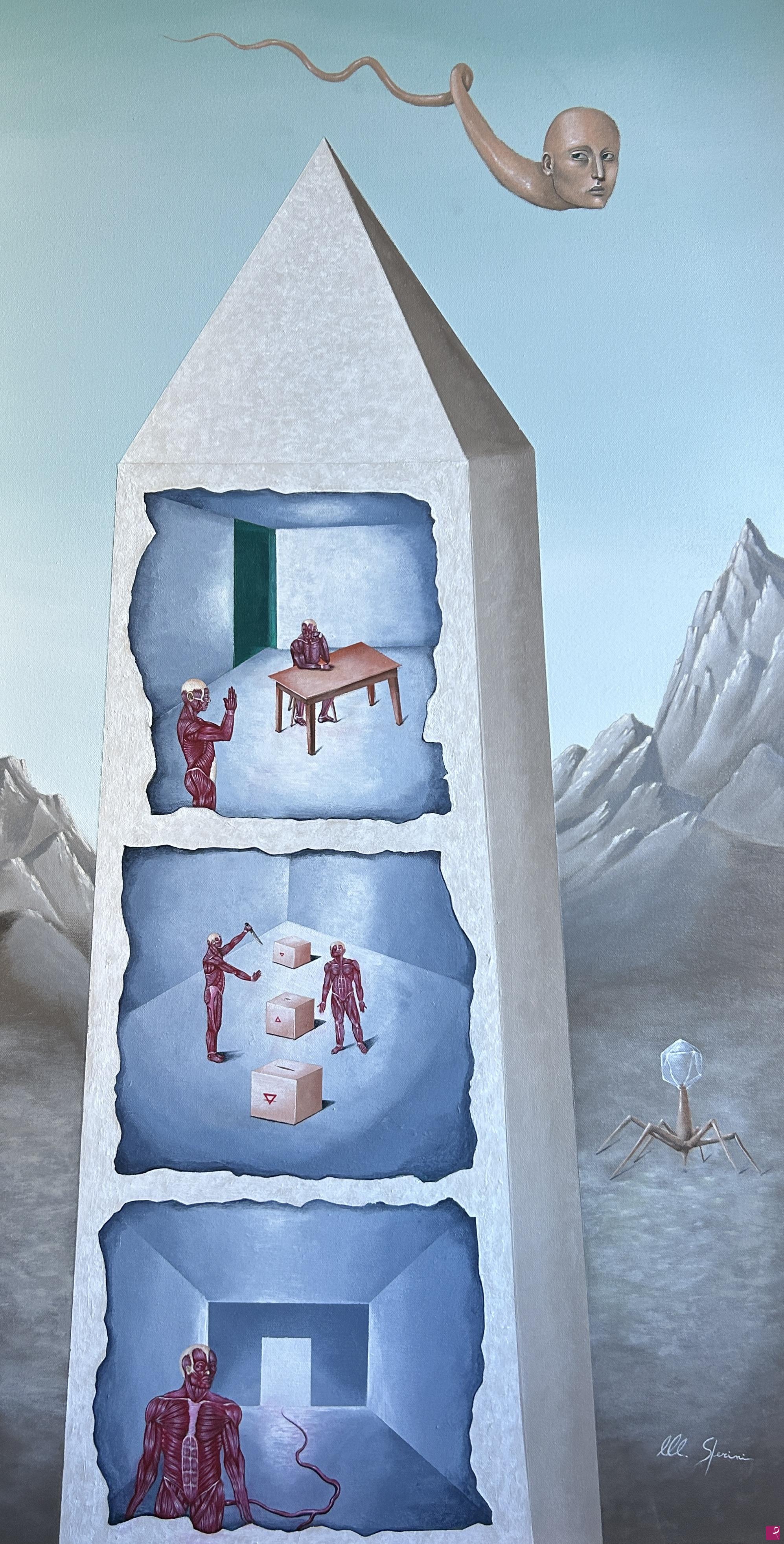 quadri in vendita online - Il tempio verticale