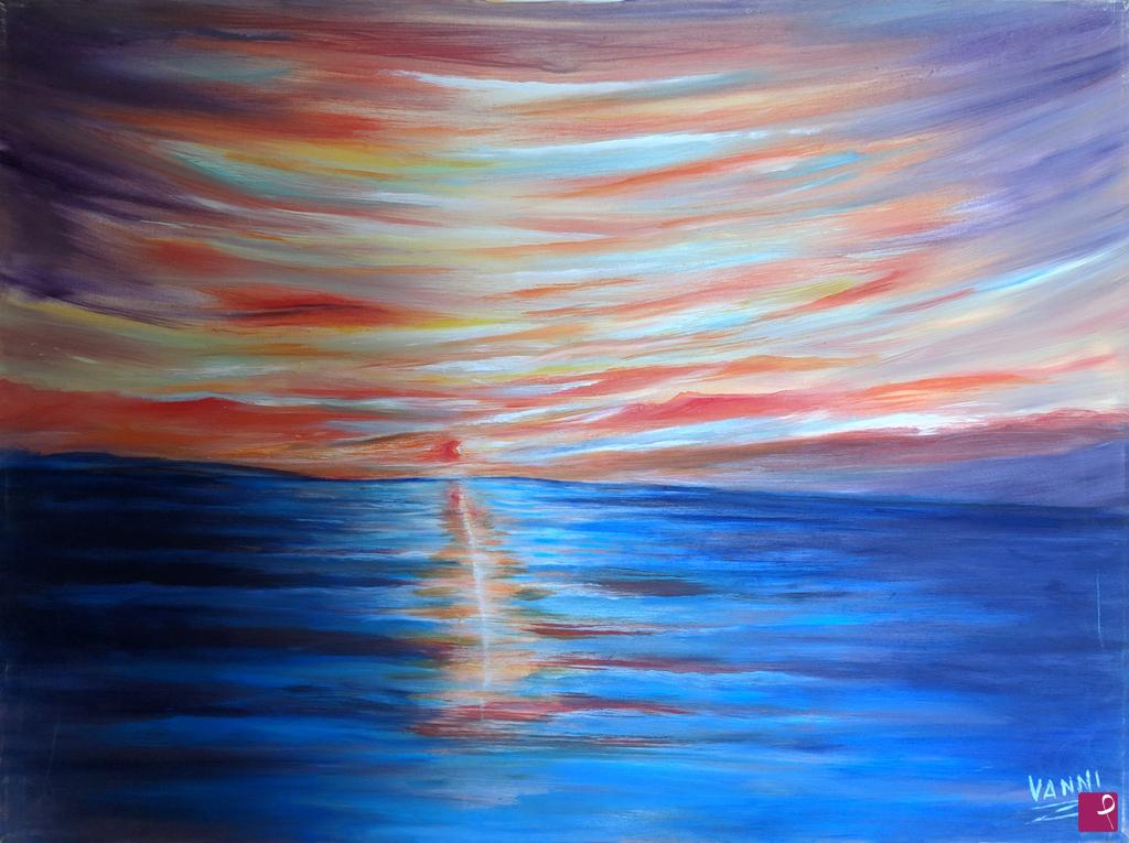 quadri in vendita online - Il tramonto