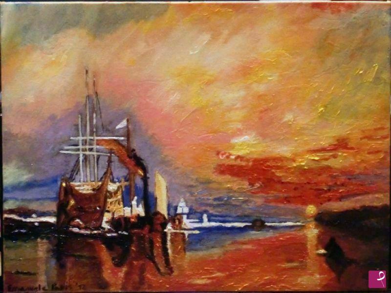 quadri in vendita online - Il tramonto della Temeraire