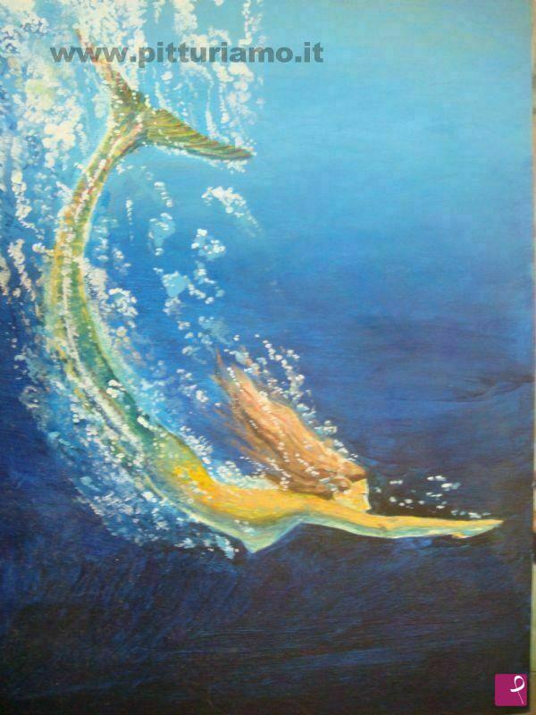quadri in vendita online - Il tuffo della sirena