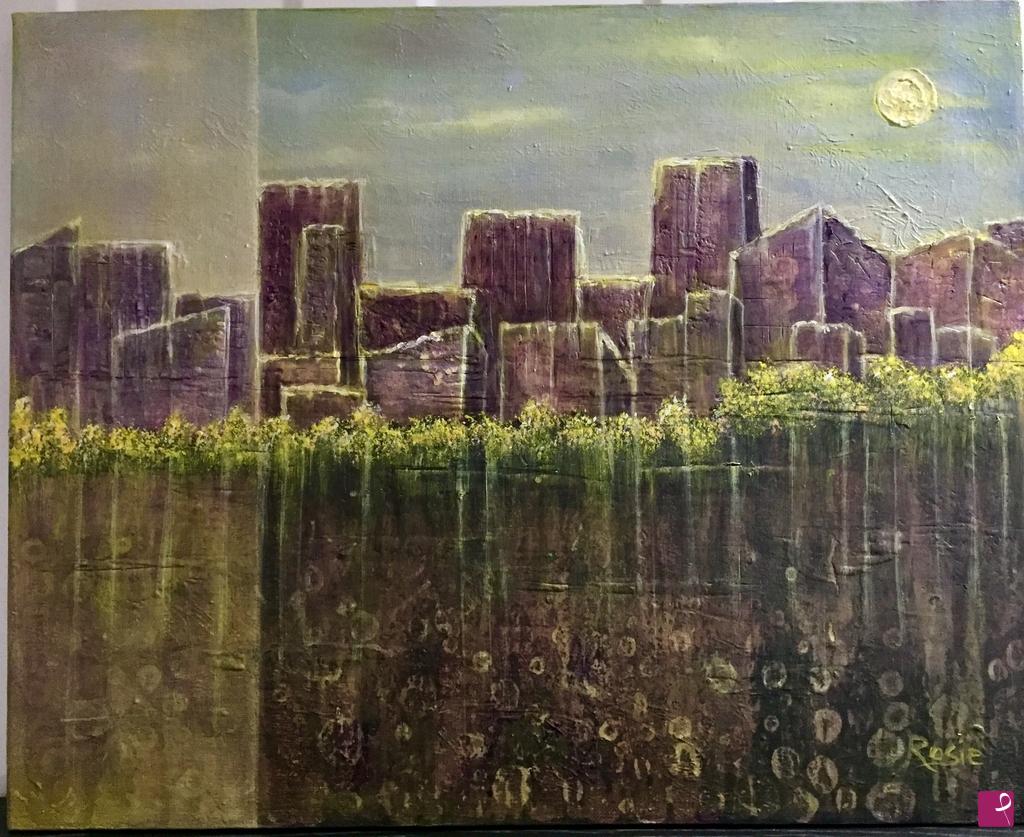 quadri in vendita online - Imaginary city 