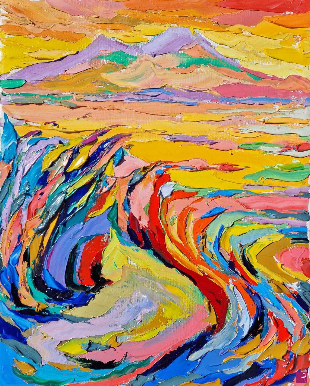 quadri in vendita online - Impressionismo astratto: Vesuvio