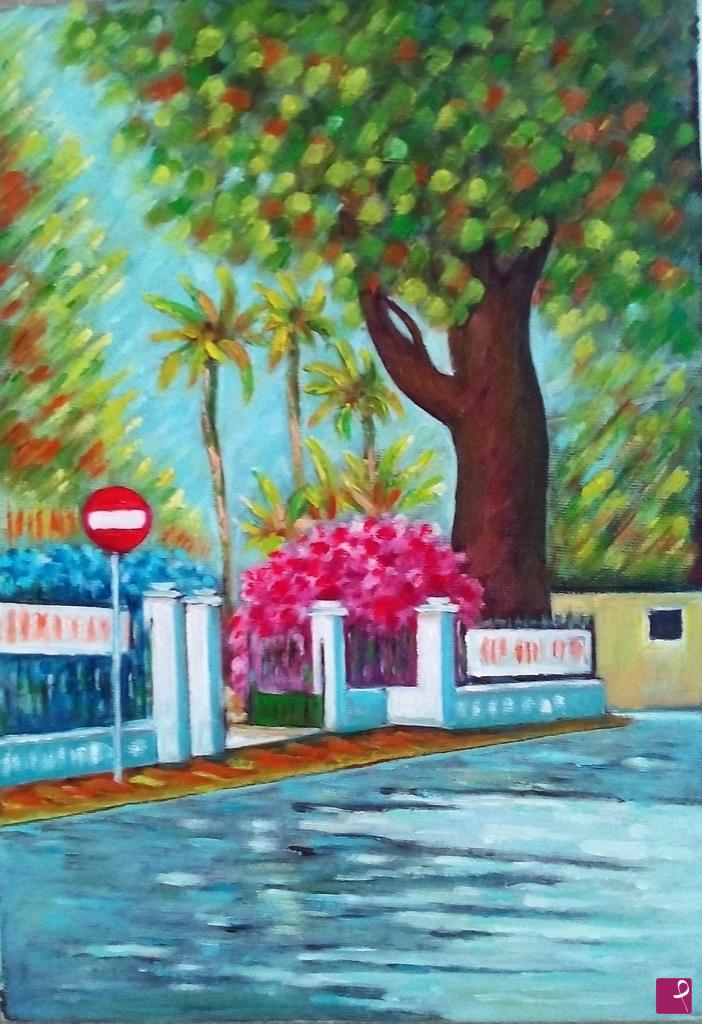 quadri in vendita online - INGRESSO PALAZZINA LIBERTY - STRESA (2017)