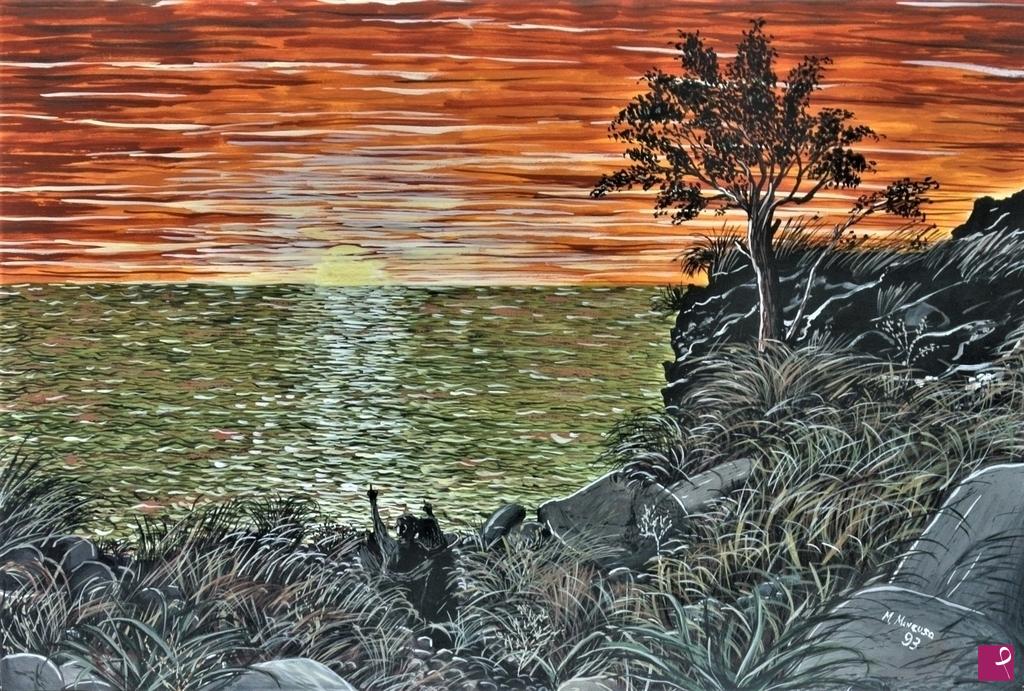 quadri in vendita online - INNAMORATI AL TRAMONTO