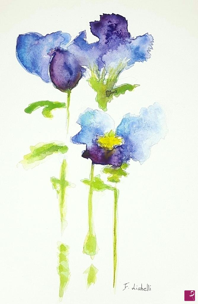 quadri in vendita online - Iris blu