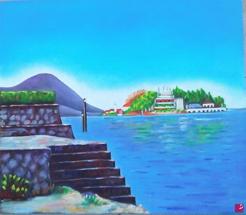 quadri in vendita online - ISOLA BELLA  DAL LUNGOLAGO - STRESA (2016) 
