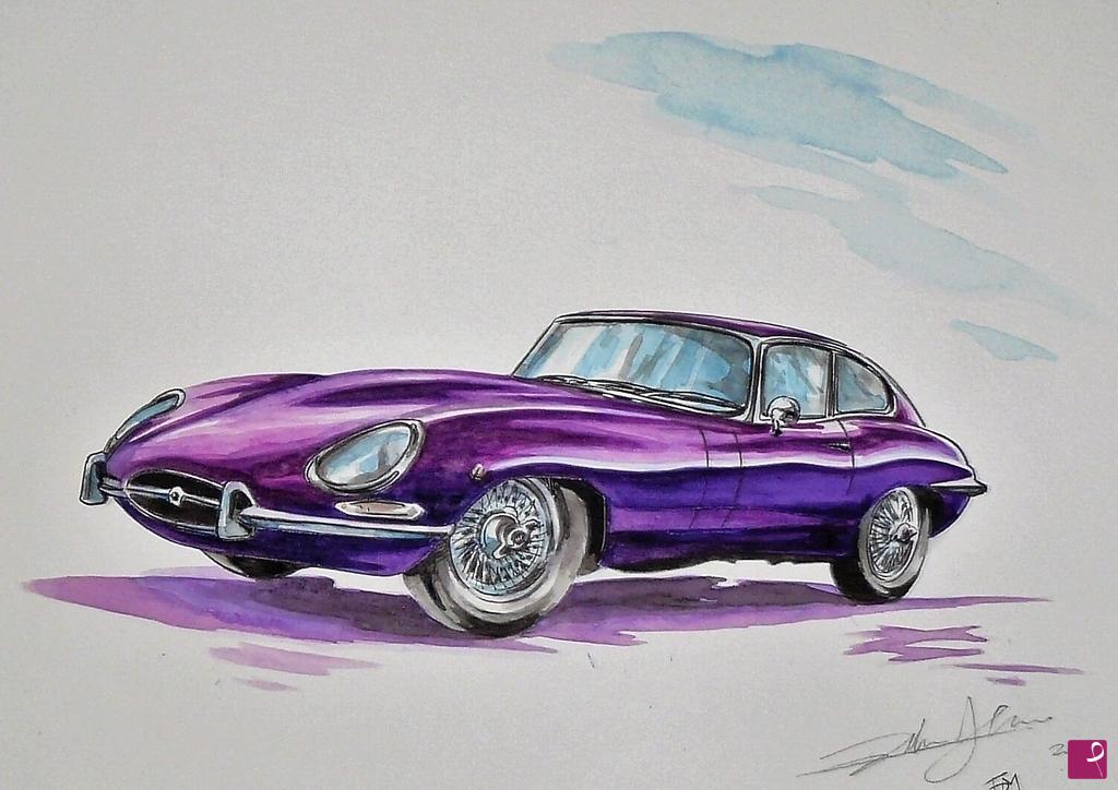 quadri in vendita online - JAGUAR E  COUPE 