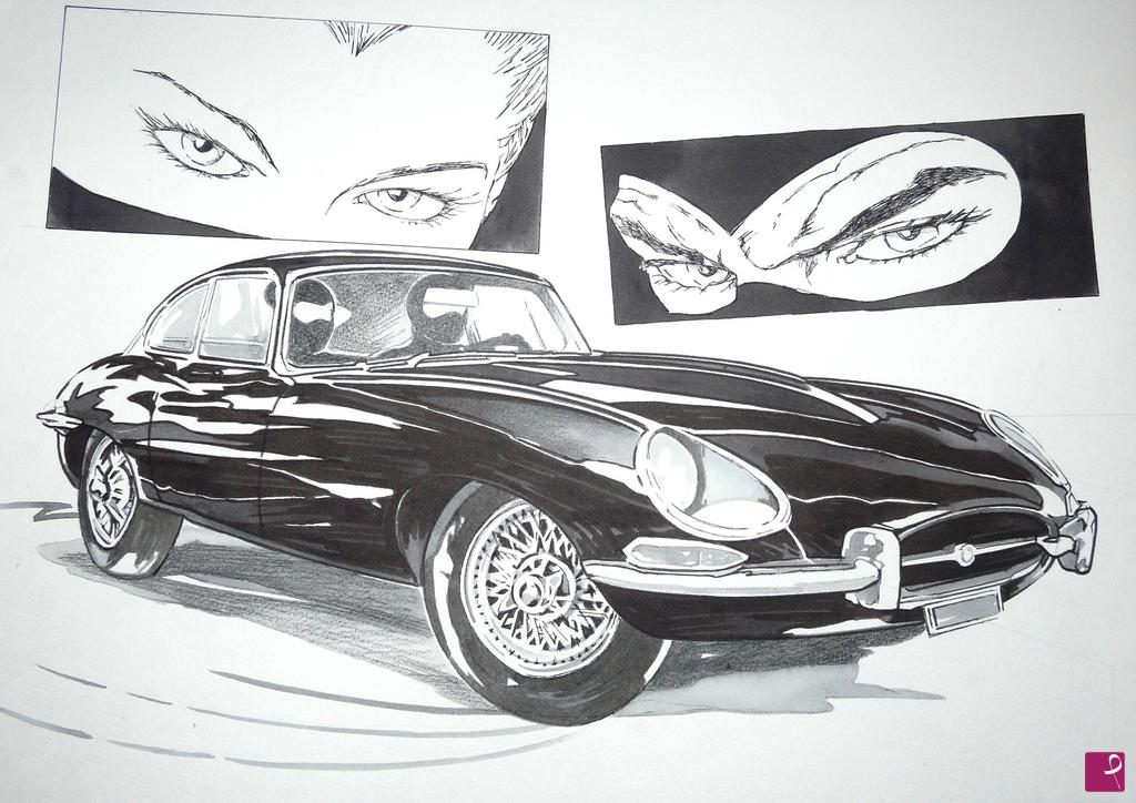 quadri in vendita online - JAGUAR E type - DIABOLIK 
