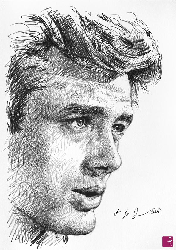 quadri in vendita online - James Dean sketch n2