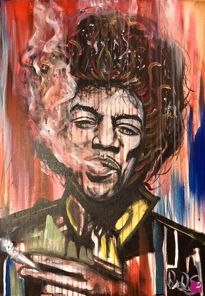 quadri in vendita online - Jimi Hendrix
