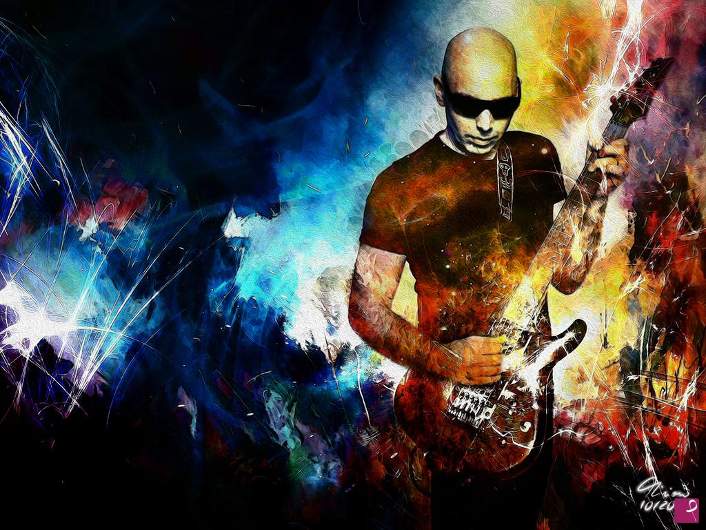 quadri in vendita online - Joe Satriani - guitarist