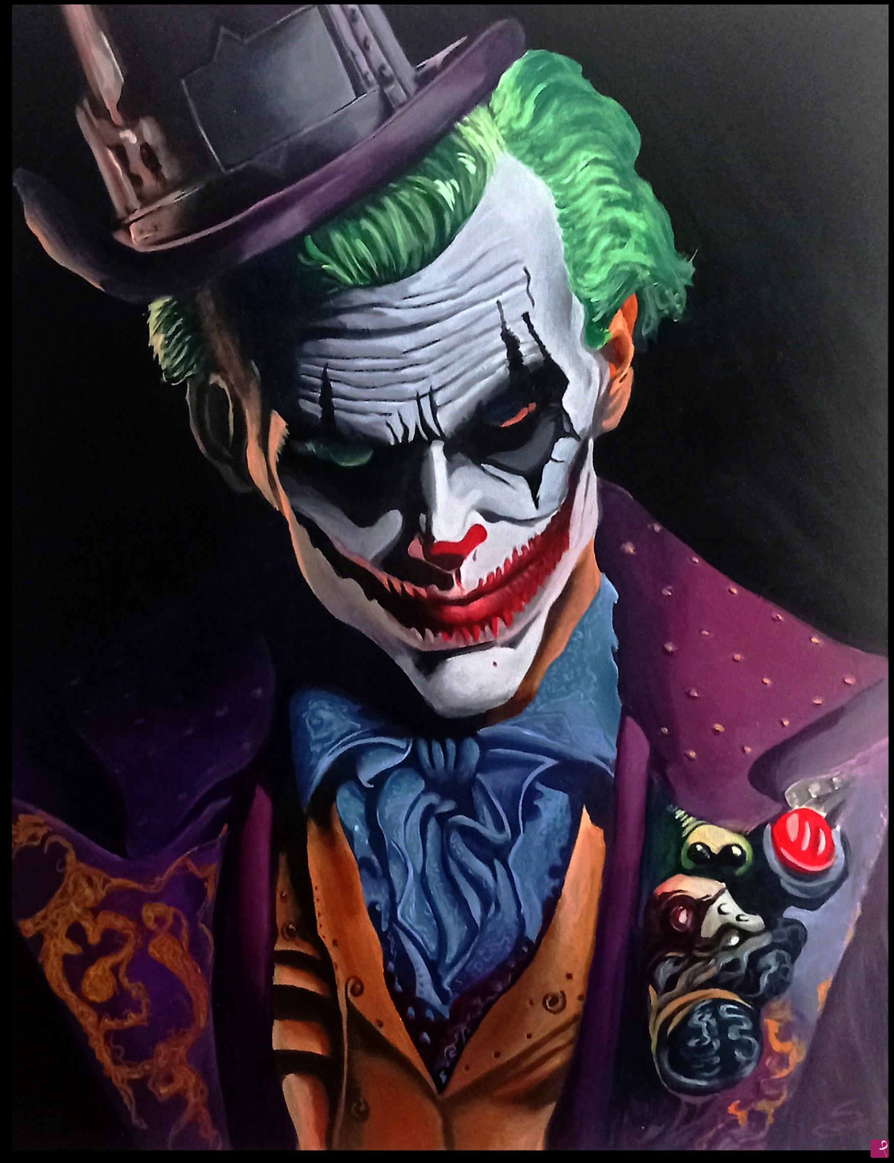 Macrì quadro con testa di Joker - Limited Edition 35x45cm