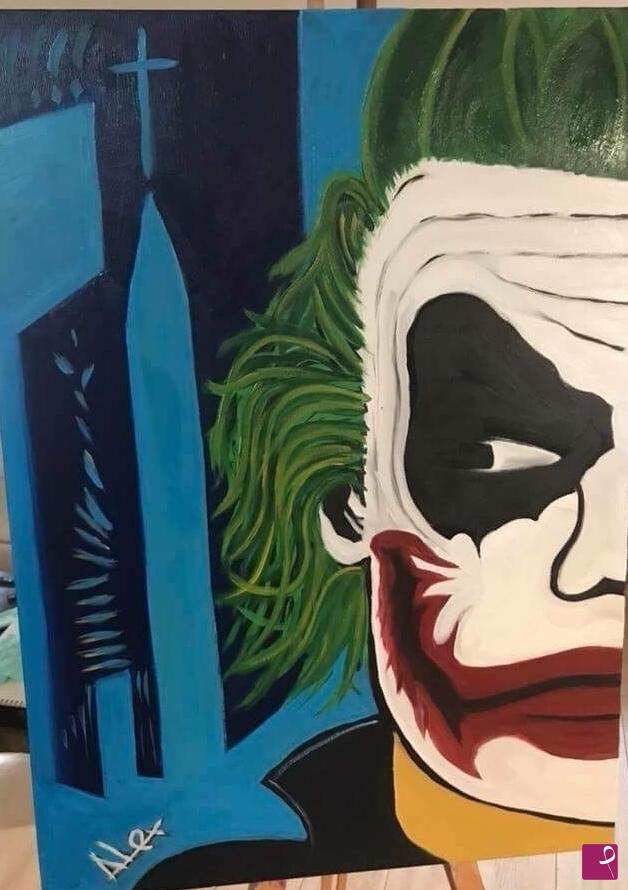 quadri in vendita online - Joker by heath LEDGER 