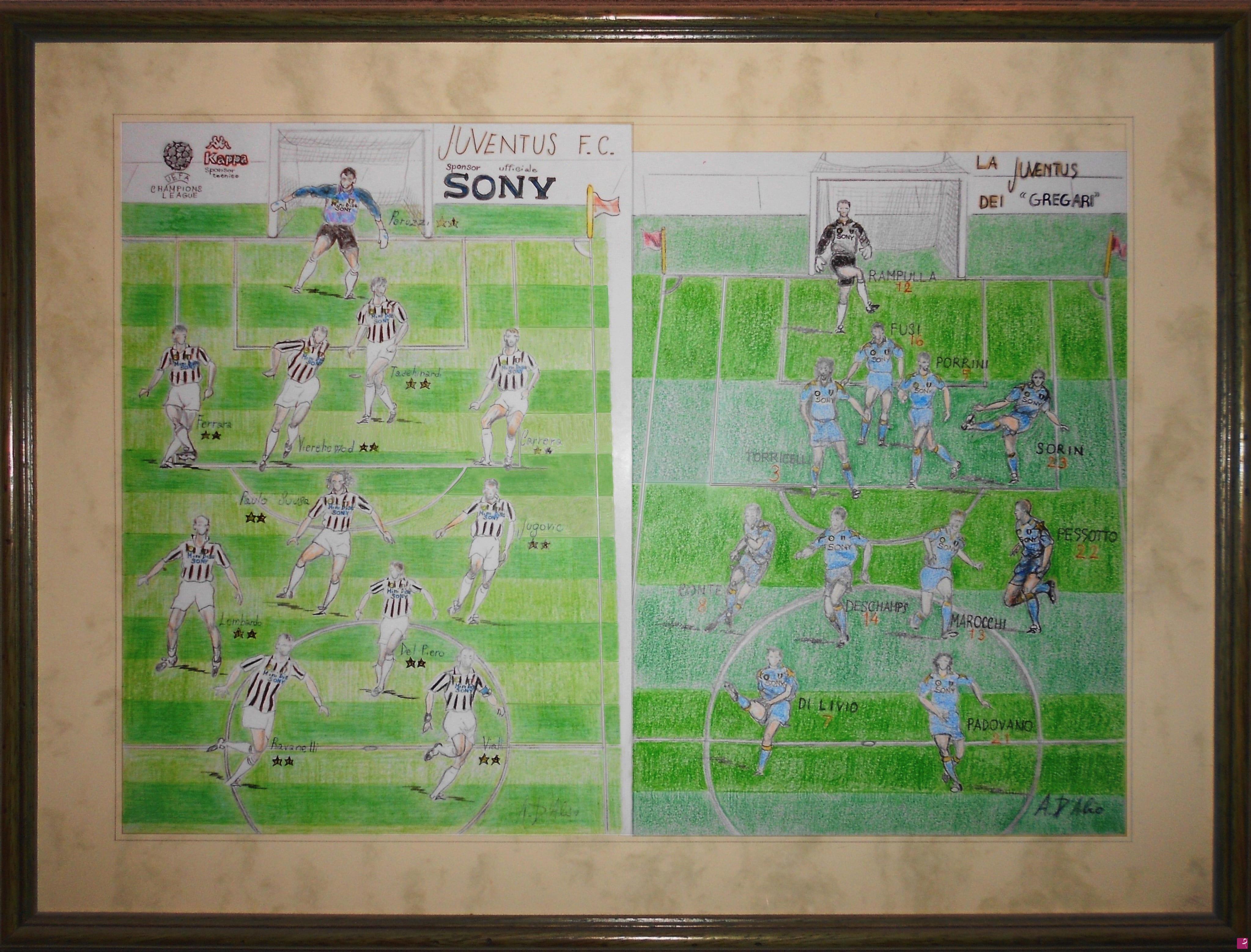 quadri in vendita online - Juventus regina d'Europa 1995/'96
