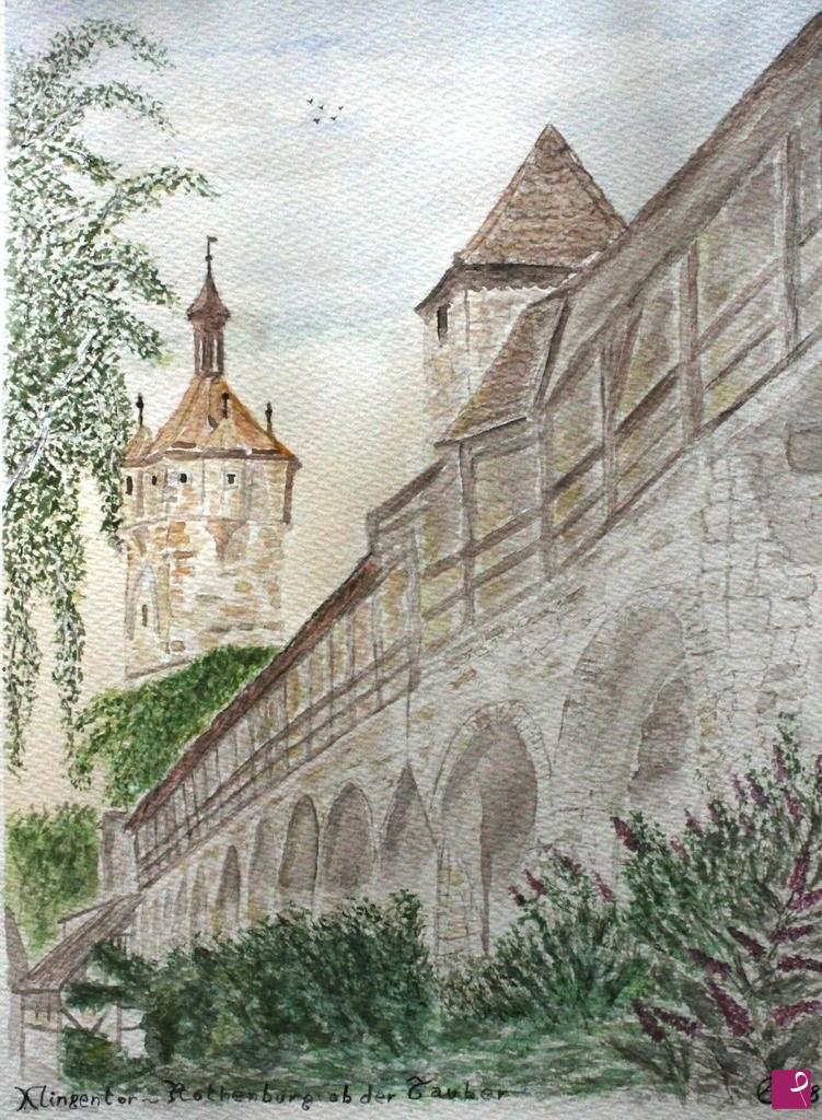 quadri in vendita online - «Klingentor – Rothenburg ob der Tauber»